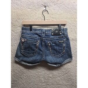 Miss Me Embellished‎ Denim Shorts Star Bling Womens 27 Y2K